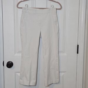 SPANX White Cropped Kick Flare Pants Women’s Ankle Length Pull-On Slim Fit S